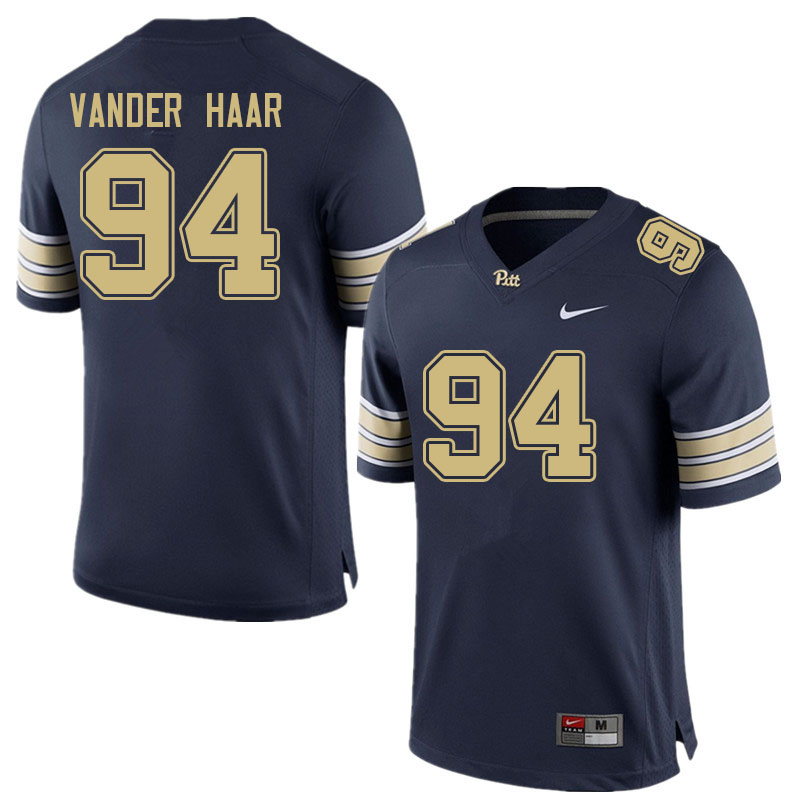 Men #94 Sam Vander Haar Pitt Panthers College Football Jerseys Sale-Navy